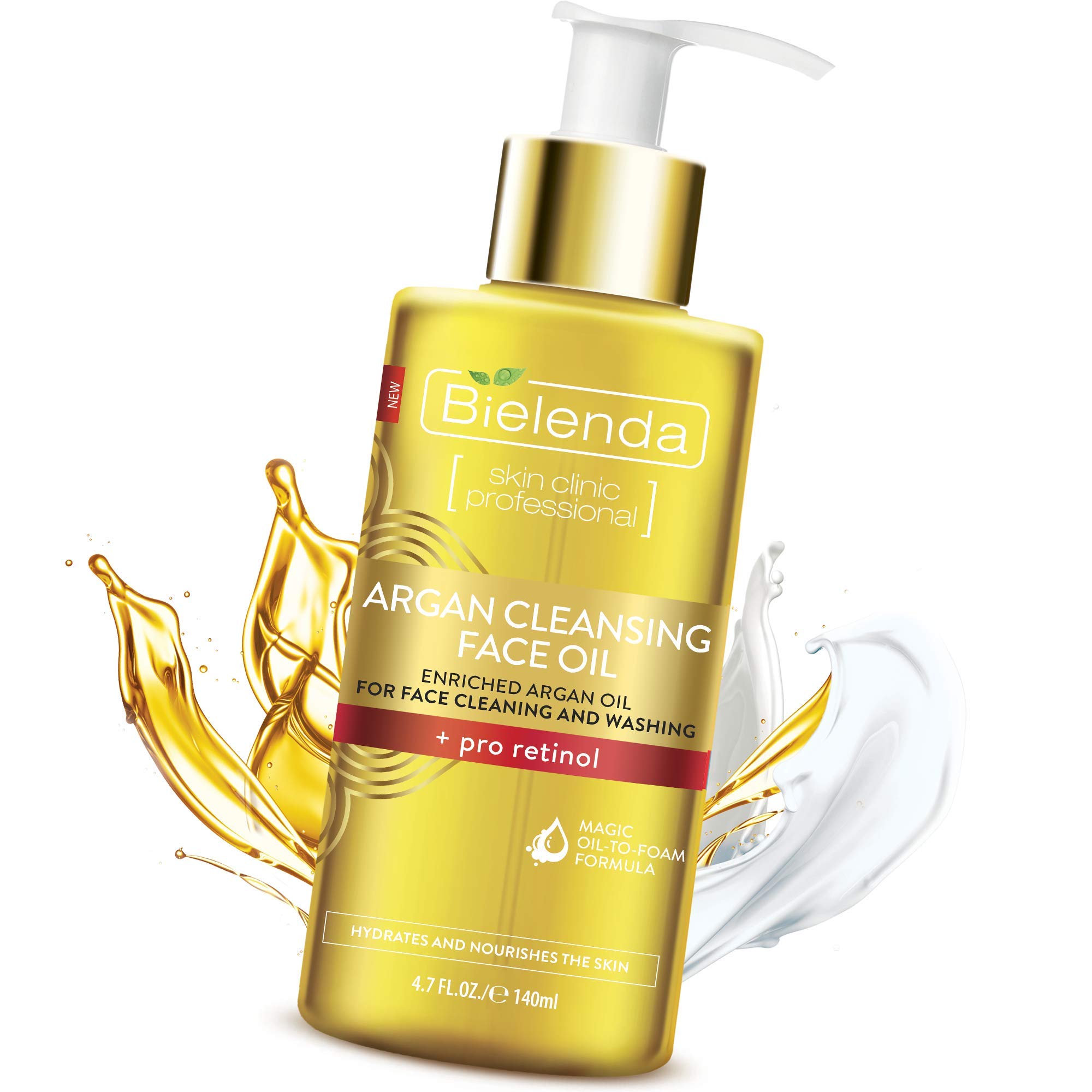 Skin Clinic Professional Gentle Cleaning - Washing Light Argan Face Oil, Pro-Retinol Anti-Age, Anti-Wrinkles