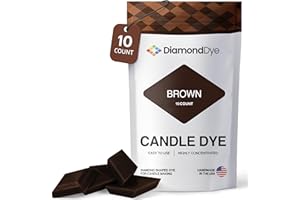 REDDIG-GLO Brown Candle Dye - Made in The USA - Premium Colorants - Highly Concentrated - Popular Colors for Paraffin or Soy Wax - Great for Professionals or Hobbyist - 10 Dye Chips