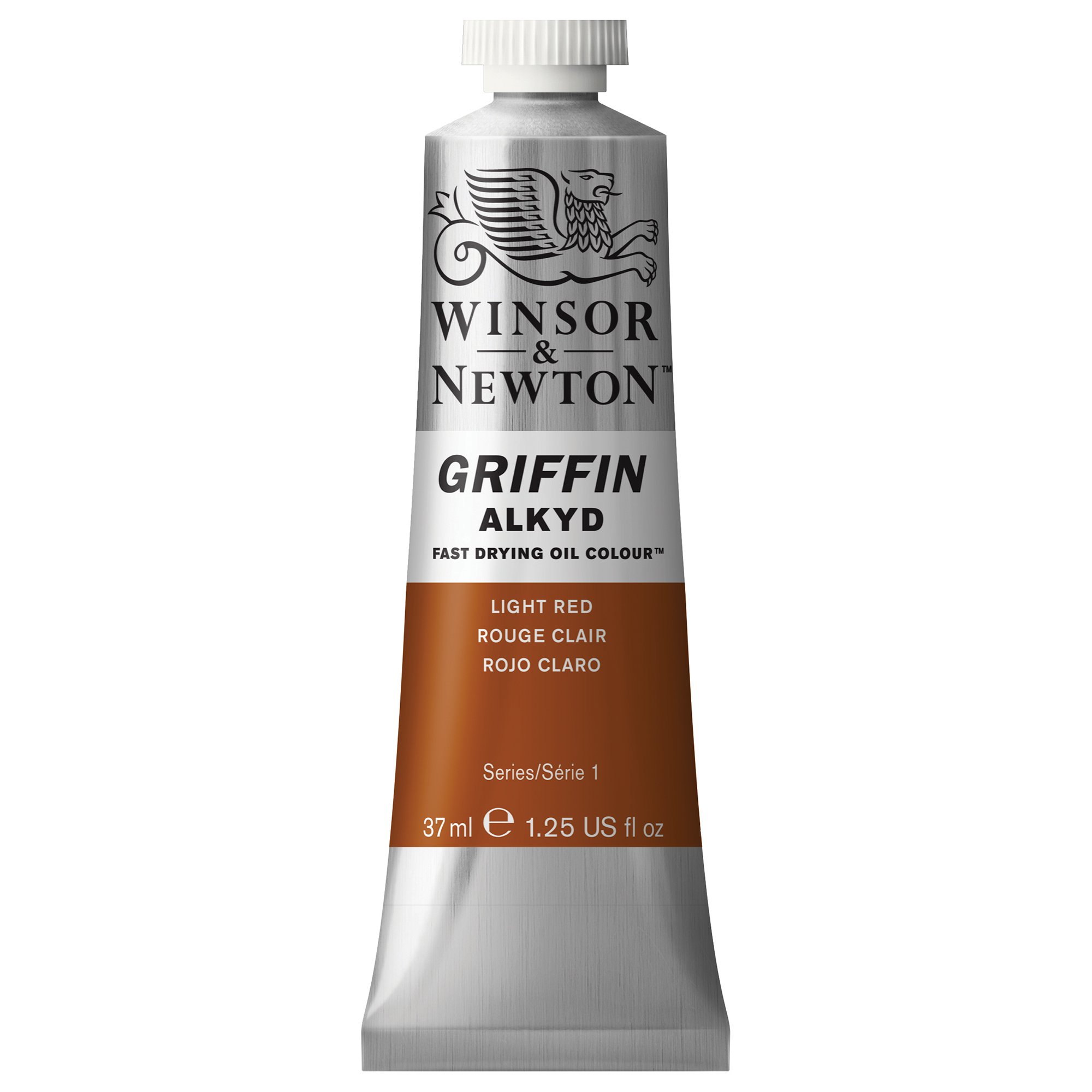 Winsor & Newton Griffin 37ml Alkyd Fast Drying Oil Colour Tube - Light Red