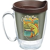 Tervis Fishing Cast One More Made in USA Double Walled Insulated Tumbler Travel Cup Keeps Drinks Cold & Hot, 16oz Mug, Classic
