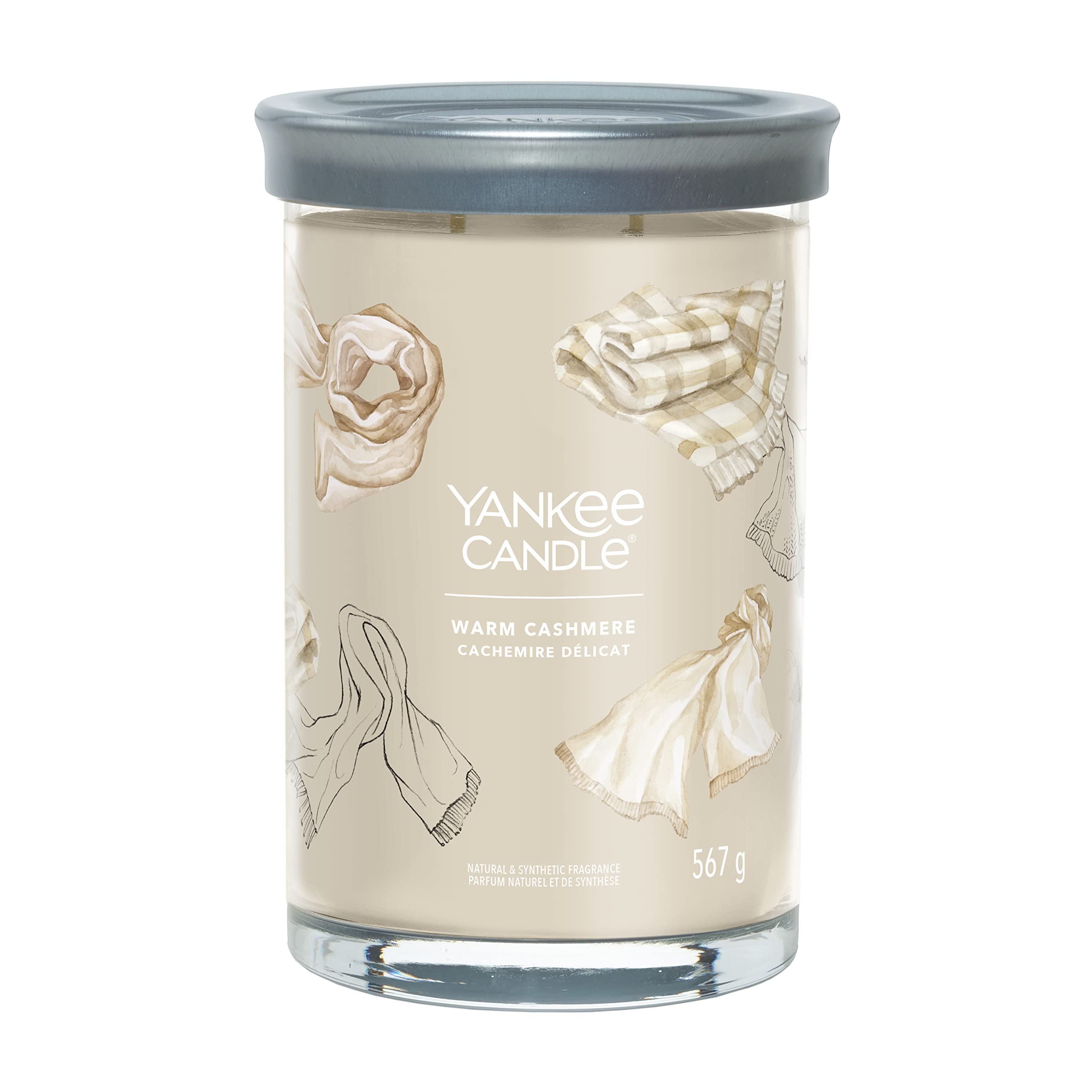 Yankee Candle Signature Scented | Warm Cashmere Large Tumbler with Double Wicks | Soy Wax Blend Long Burning | Perfect Gifts for Women, 1724370E