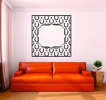 Design With Vinyl Rad V 354 2 Horseshoe Western Star Picture Frame