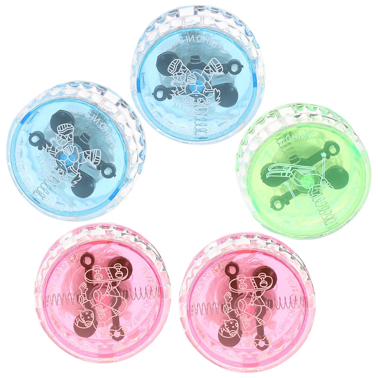 5pcs Led Light up Yoyo Toys for Kids, Assorted Color Plastic Balls, Beginner-Friendly Responsive Yoyo, Fun Party Favors and for Children