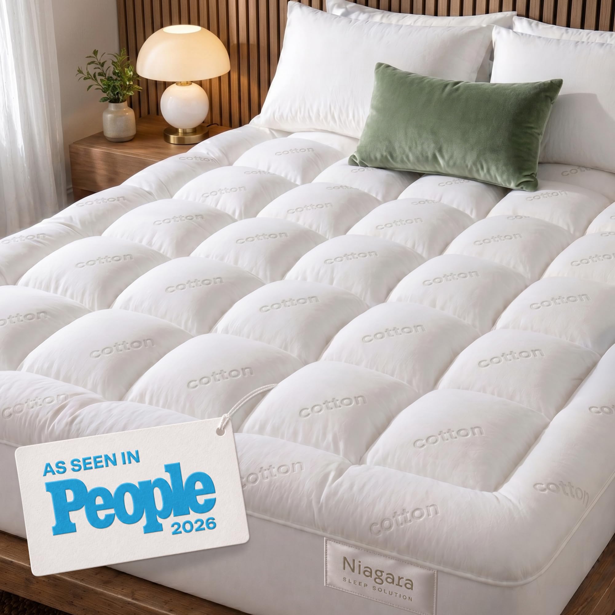 Niagara Sleep Solution 100% Cotton Top Cooling Mattress Topper - Twin XL