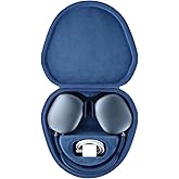 co2CREA Hard Case with Sleep Mode Replacement for Apple AirPods Max Wireless Over-Ear Headphones (Deep Blue Case)