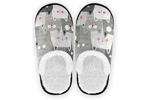 Boccsty Winter Spa Slippers Christmas House Slippers Memory Foam Slippers Indoor Outdoor Non-Slip Home Shoes for Men Woman