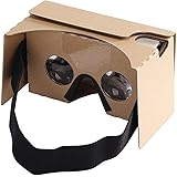 Virtoba Google Cardboard V2 3D Virtual Reality Headset Big Lens 3D VR Cardboard Glasses with Head Strap Nose Pad, Compatible with 3.5-6.0 Inch Screen Android and Apple Smartphone