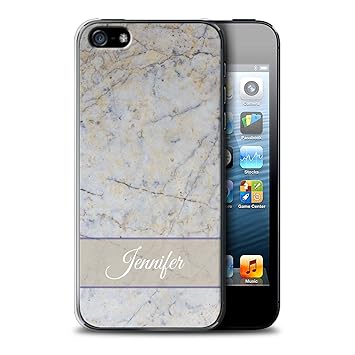 Personalised Custom Marble Case For Apple Iphone Se Cloud Grey