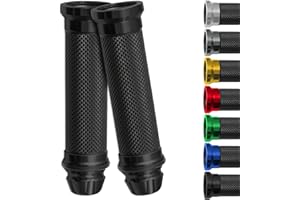 DREAMIZER Motorcycle Handle Grips Rubber Pedal Bike Scooter Handlebar Grips Modified Handlebar Throttle Turn Grip Settle - Black