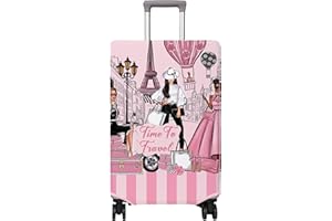 PtRug Travel Luggage Cover Suitcase Protector Fits 18-32 Inch Wheel Covers PatternedTravel Related Items Flower Luggage Protector Elastic M
