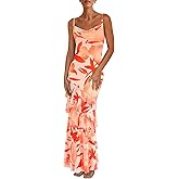 PRETTYGARDEN Maxi Dresses for Women 2026 Summer Tiered Floral Beach Sundress Spaghetti Strap Spring Wedding Guest Long Dress