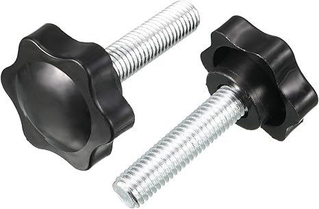 Amazon Co Jp Uxcell スターノブ クランプノブ ブラック ヘッド径40mm M10 X 40mm 2個 Diy 工具 ガーデン