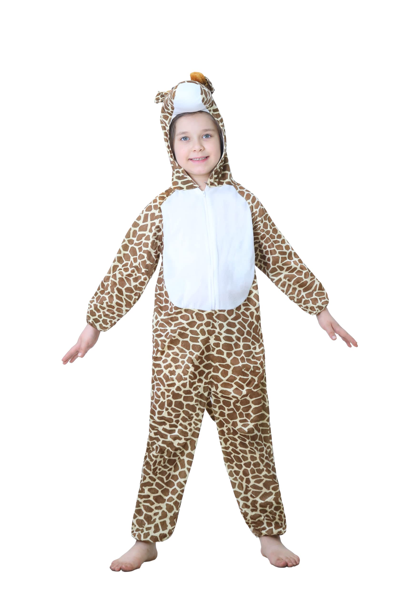 Matissa Kids Animal costumes Boys Girls Pijamas Fancy Dress outfit Cosplay Children (Giraffe, M (For kids 90-105 cm tall))