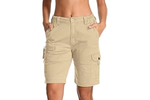 Yevtzl Womens Hiking Cargo Shorts Safari Cotton Lift The Buttocks Quick Dry Pants for Women Zip Pockets Outdoor Clothes