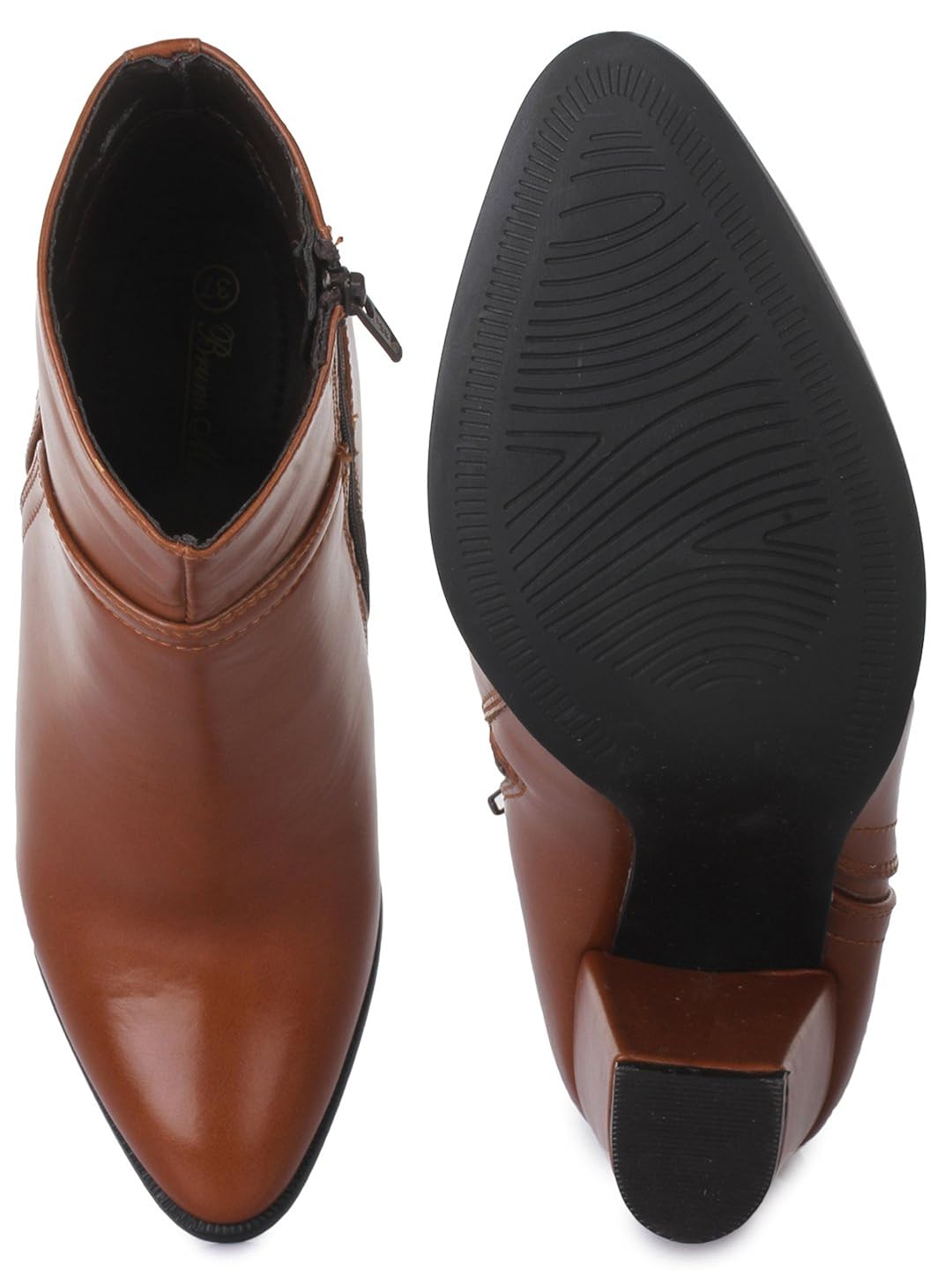 bruno manetti women(bt-001) tan synthetic leather boots