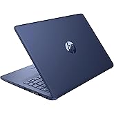 HP 14" HD Laptop, Windows 11, Intel Celeron Dual-Core Processor Up to 2.60GHz, 4GB RAM, 64GB SSD, Webcam, Dale Blue (Renewed)