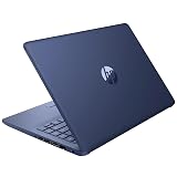 HP 14" HD Laptop, Windows 11, Intel Celeron Dual-Core Processor Up to 2.60GHz, 4GB RAM, 64GB SSD, Webcam, Dale Blue (Renewed)