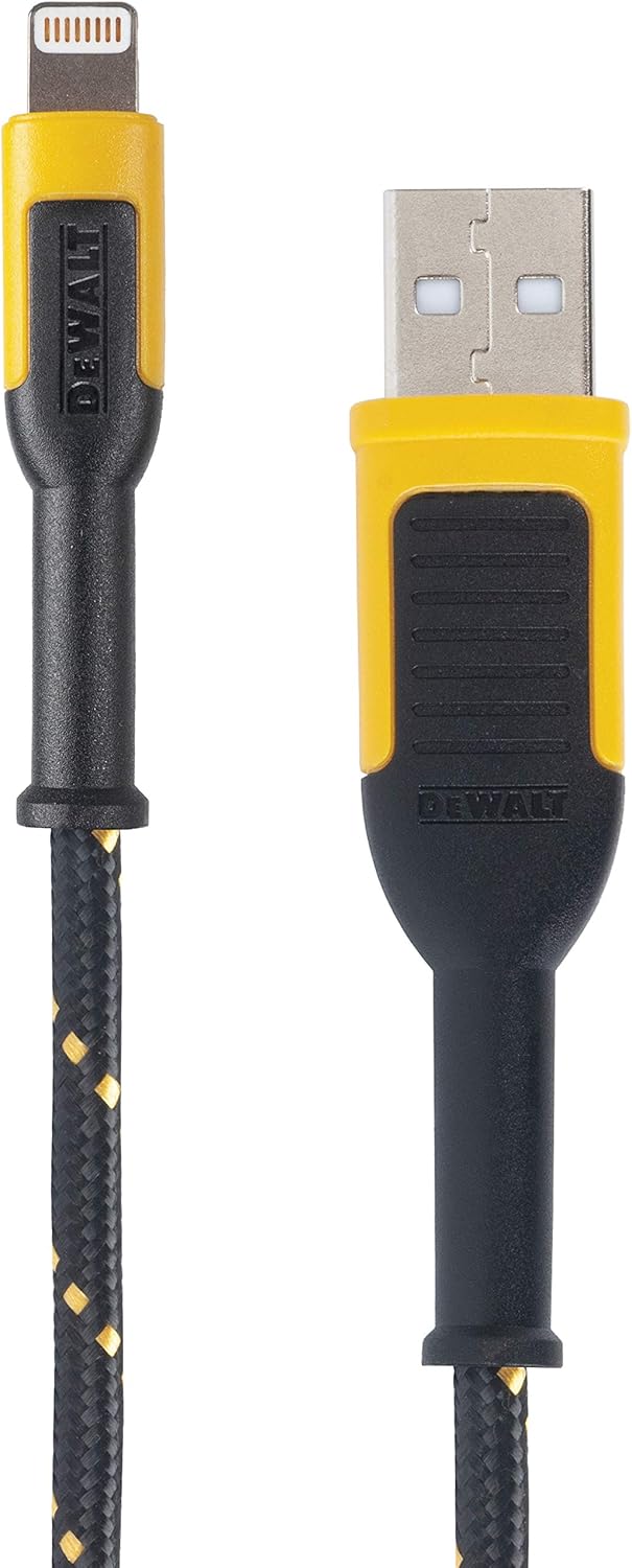 DEWALT Reinforced Braided Cable for Lightning, 10 ft.