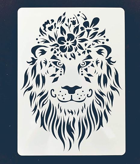 Amazon Com Obuy Lion Deer Tiger Wolf Whale Horse Animal Stencils For Painting On Wood Fabric Walls Airbrush More Reusable Mylar Template Lion