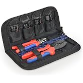 iCrimp Solar PV Panel Crimping Tool Kit, c/w Solar Connector Crimper works for AWG14-10,2.5/4/6mm&sup2;, Solar Connectors, Wire Cable Cutter, Solar Spanner Wrench, All in One Oxford Bag