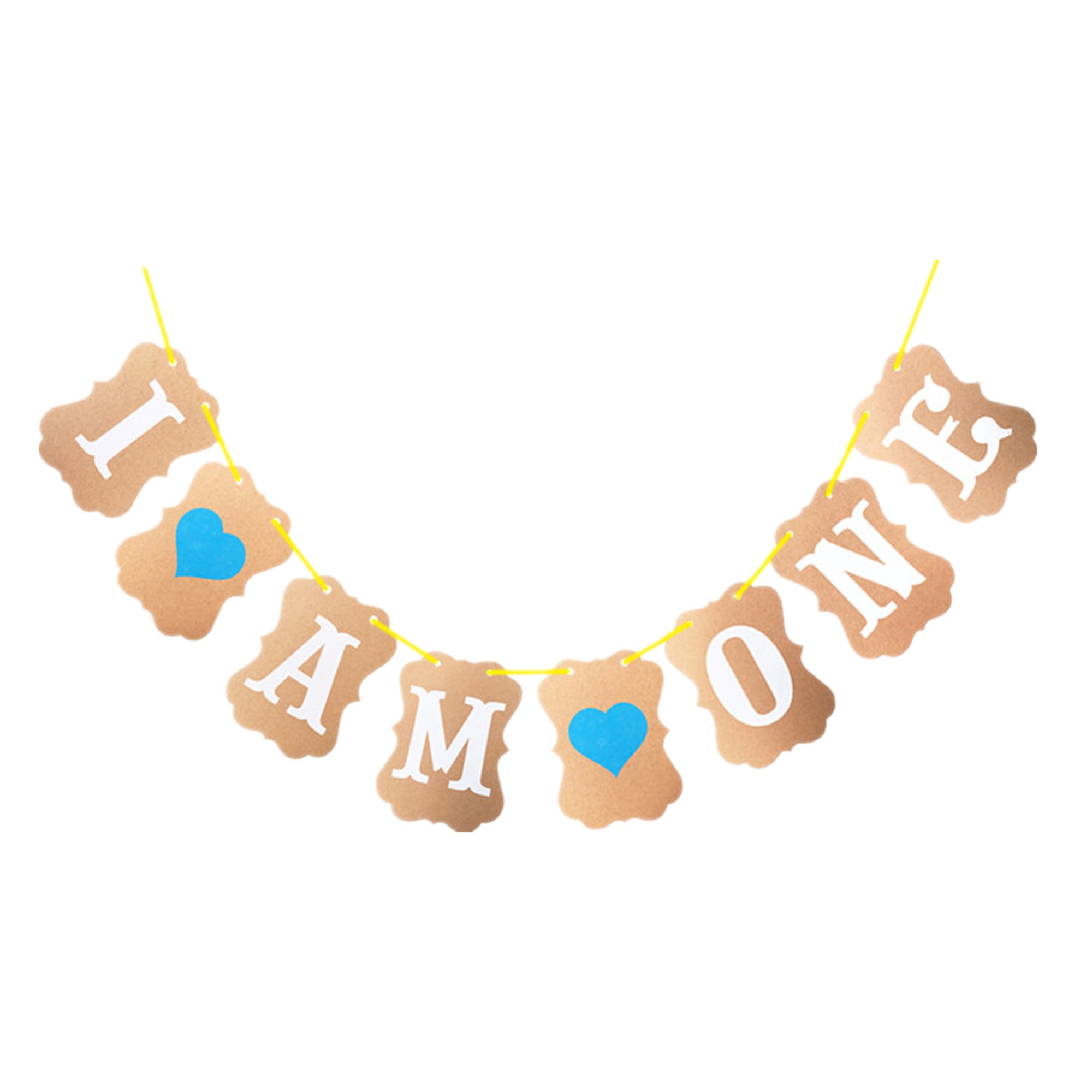 CHTENG Baby Shower 3-m Paper Its a Boy Girl Banner Party Baptism Decorations Bunting Favors Supplies Blue Pink Baby Shower (blue i am one)