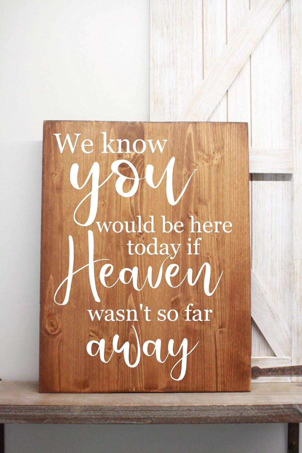 We know you would be here today if heaven wasnt so far away