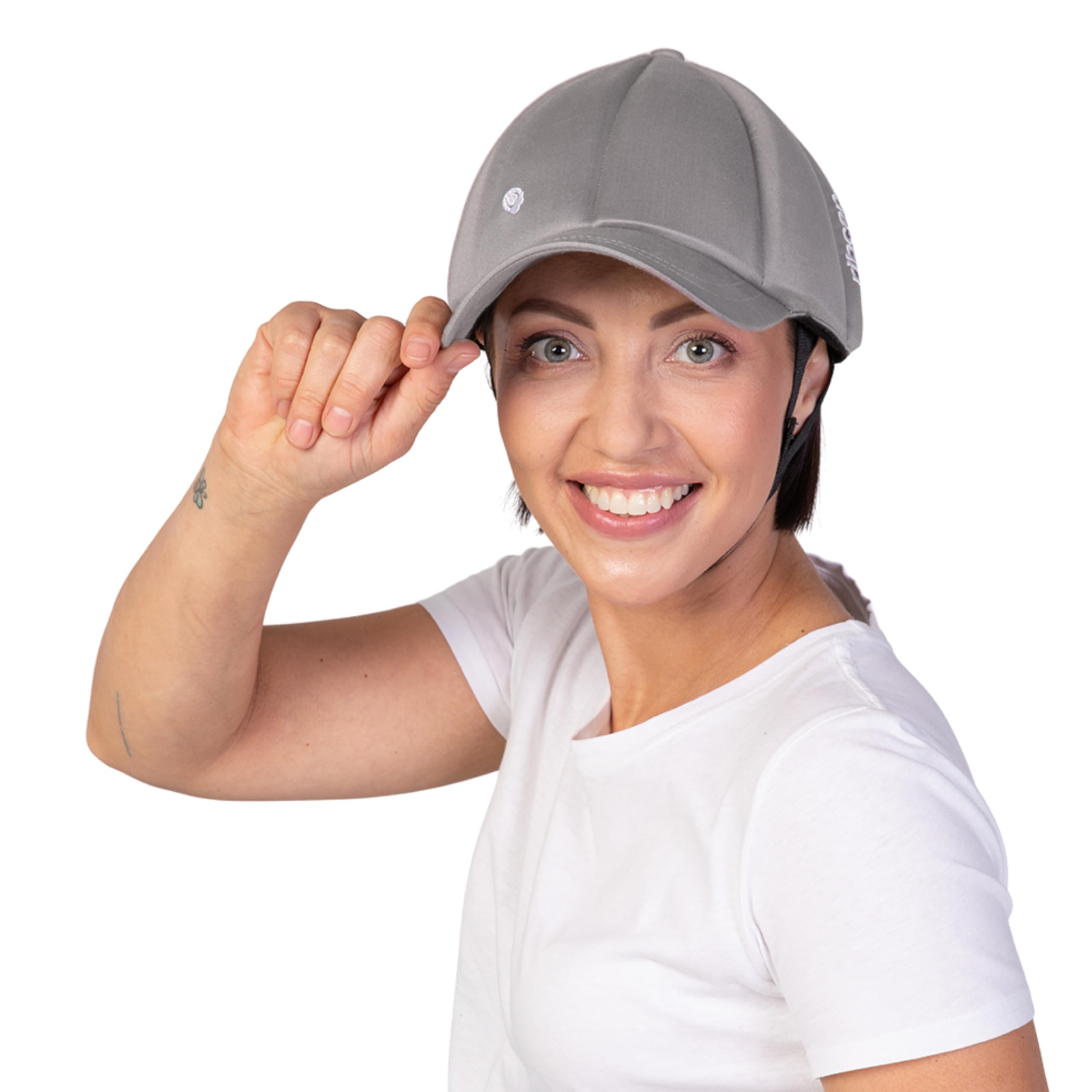Ribcap Baseball Cap Medical Grade Protective Helmet | Platin | Small - Medium (Head Circumference 53-58 cm) | Soft Helmet for Epilepsy | Protective Helmet for Seizures | Fashionable & No Stigma