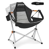 KingCamp Hammock Camping Chair, 400lbs Heavy Duty Swing Chairs for Adults | Portable Camp Chair, Oversized Folding Rocker, 10.3lbs Aluminum Frame, Adjustable recline for Outdoor Beach Patio RV Sport