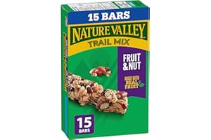 NATURE VALLEY - FAMILY PACK SIZE - Fruit and Nut, Almonds, Raisins, Peanuts, Cranberries Granola Bars, Pack of 15 Bars, No Ar