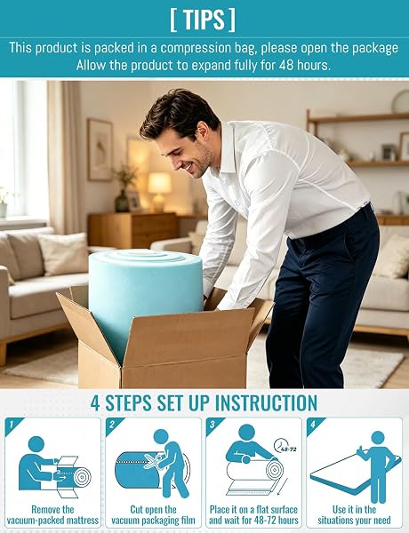 COUCH CUSHION REPLACEMENT, CERTIPUR-US CERTIFIED 2.5 LB DENSITY UPHOLSTERY MEMORY FOAM HIGH DENSITY SPONGE 72″L×24″W×4″THICK DEEP COMFORT FOR HARD MATTRESS TRANSFORMATION FLOOR SLEEPING