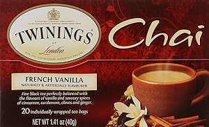 Twinings of London French Vanilla Chai Tea Bags, 20 Count