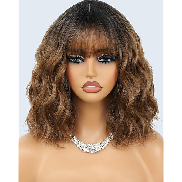 EVNNE ポラ Amazon.com : Bobbi Boss Unprocessed 100% Human Hair Wig with Bangs