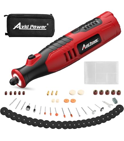 Pink 8V Cordless Rotary Tool Kit – 135 Accessories, 2.8Ah Battery, 5-Speed 30,000 RPM, LED Light For Drilling, Sanding, Polishing & Carving