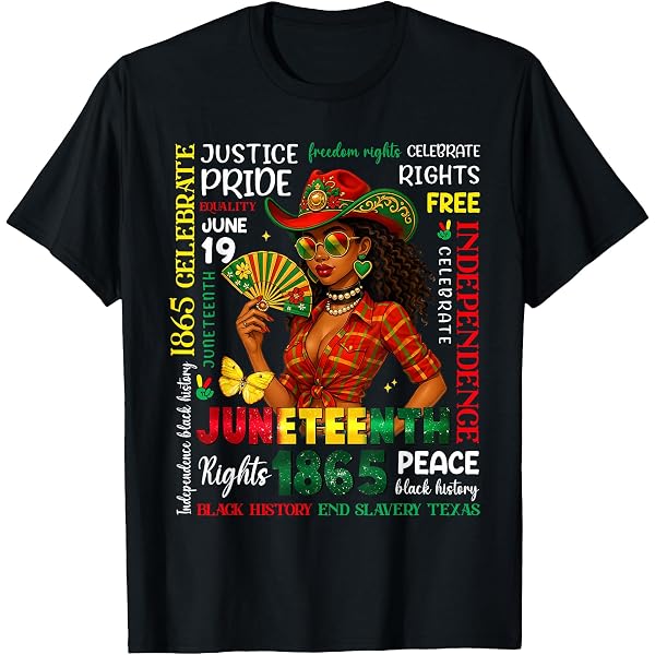 Juneteenth T-Shirt For Women – 1865 Black Freedom Graphic Tee | Black History Month Cotton Top