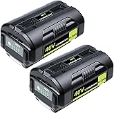 DTK 2 Packs Battery Replacement for Ryobi 40V Battery 6.2Ah OP4040 OP4026 OP4030 OP4050 OP4060A