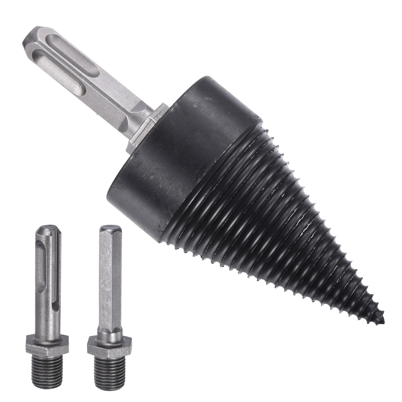 PATIKIL 50mm Firewood Log Splitter Drill Bit, 4Pcs/1Set Removable Drill Bits Electric Drills Screw Cone Driver with Drill Shafts for Home
