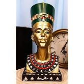 Ebros Golden Ancient Egyptian Queen Nefertiti Bust Statue 9.75" Tall Wife of Pharaoh Akhenaten Gods and Goddesses of Egypt Ancestor of Cleopatra Classical Sculpture