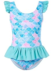 Mermaid Swimsuit for Girls 5T Bathing Suits Size 6T