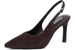 Susanny Slingback Heels for Women Pointed Closed Toe Stiletto Kitten Women's Sexy High Heeled Pumps Stray Casual Dressy Shoes Comfortable Wedding Brida Party Office