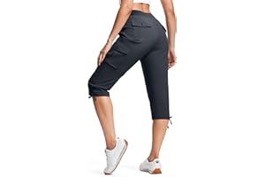 ISEEGZ Hiking Capris for Women with Pockets Lightweight Quick Dry Cargo Capri Travel Pants Women Casual Women's Capris