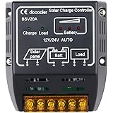Docooler 20A 12V/24V Solar Charge Controller Solar Panel Battery Regulator Safe Protection