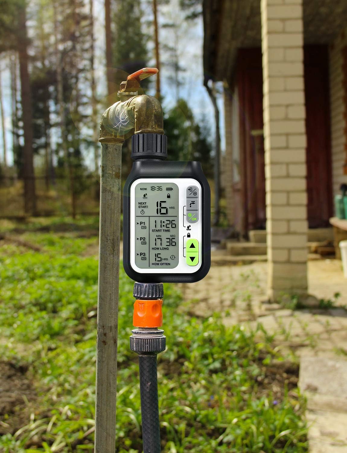 Homitt Water Timer, 3 Separate Watering Programs Sprinkler Timer with Rain Auto Sensor Function, Hose Timer/Single Valve Faucet Timer for Garden, Drip Irrigation, Sprinkle System, Rain Barrel : Garden & Outdoor