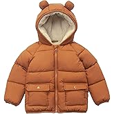 Rokka&Rolla Baby Boys' Water-Resistant Sherpa Fleece Lined Puffer Jacket Winter Coat for Newborn Infants Toddler
