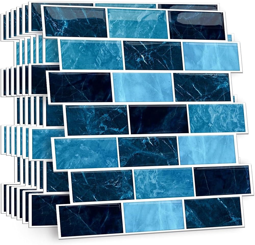 HPNIUB 2D Peel and Stick Wall Tiles 30x30cm 10 Sheets Moroccan Mosaic Backsplash