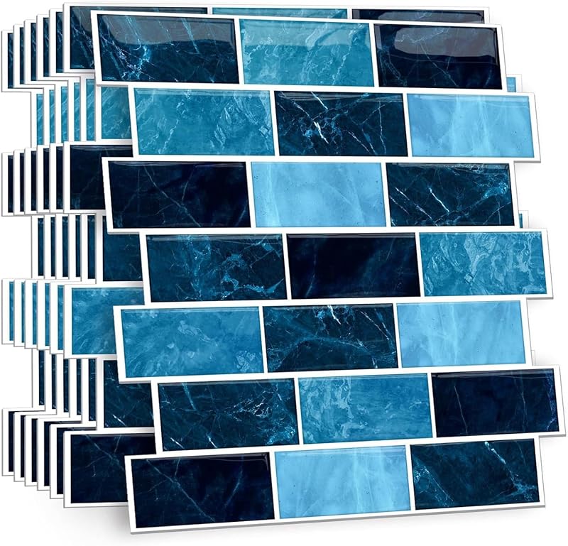 HPNIUB 2D Peel and Stick Wall Tiles 30x30cm 10 Sheets Moroccan Mosaic Backsplash