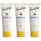 Vacation Classic Sunscreen Lotion SPF 30 3-Pack, Water Resistant Broad Spectrum Sunscreen Sun Block, Vegan Sun Tanning Lotion
