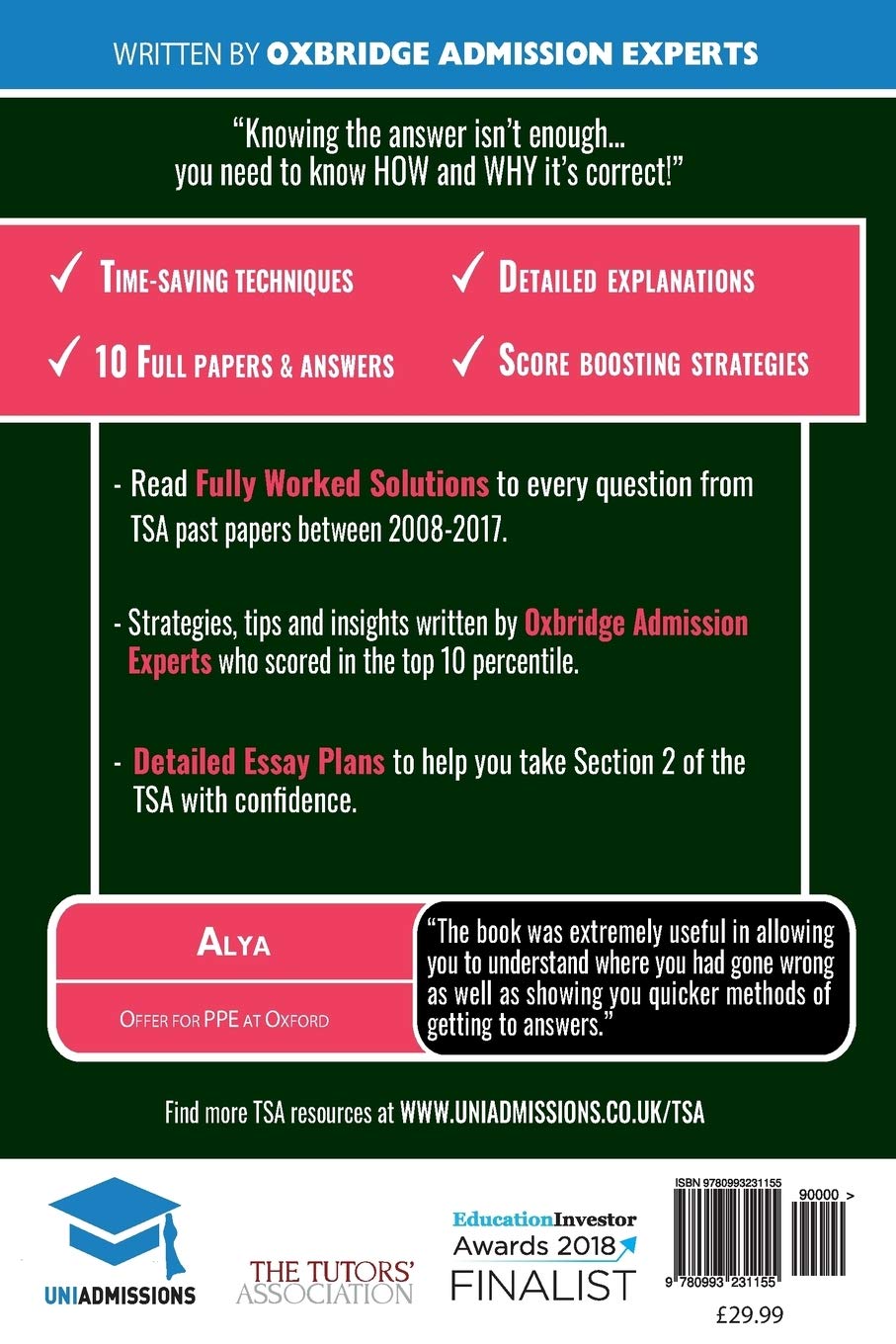 Tsa Past Paper Worked Solutions 2008 2016 Fully Worked Answers To 450 Questions Detailed Essay Plans Thinking Skills Assessment Cambridge Tsa Past Paper Question Essay Uniadmissions Nelson Joseph Agarwal Rohan Amazon De Bucher