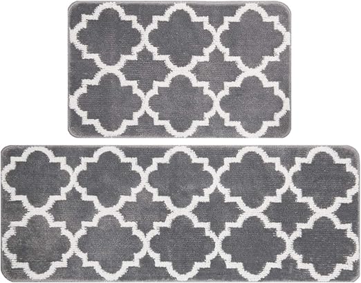 Amazon.com: HEBE Kitchen Rug Sets 2 Pieces Non Slip Moroccan 