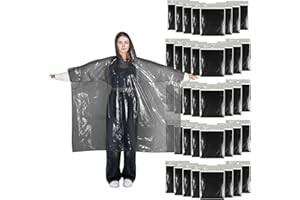 Berlune 40 Pcs Disposable Rain Ponchos Bulk for Adults Emergency Disposable Ponchos Family Pack with Hood Waterproof Raincoat