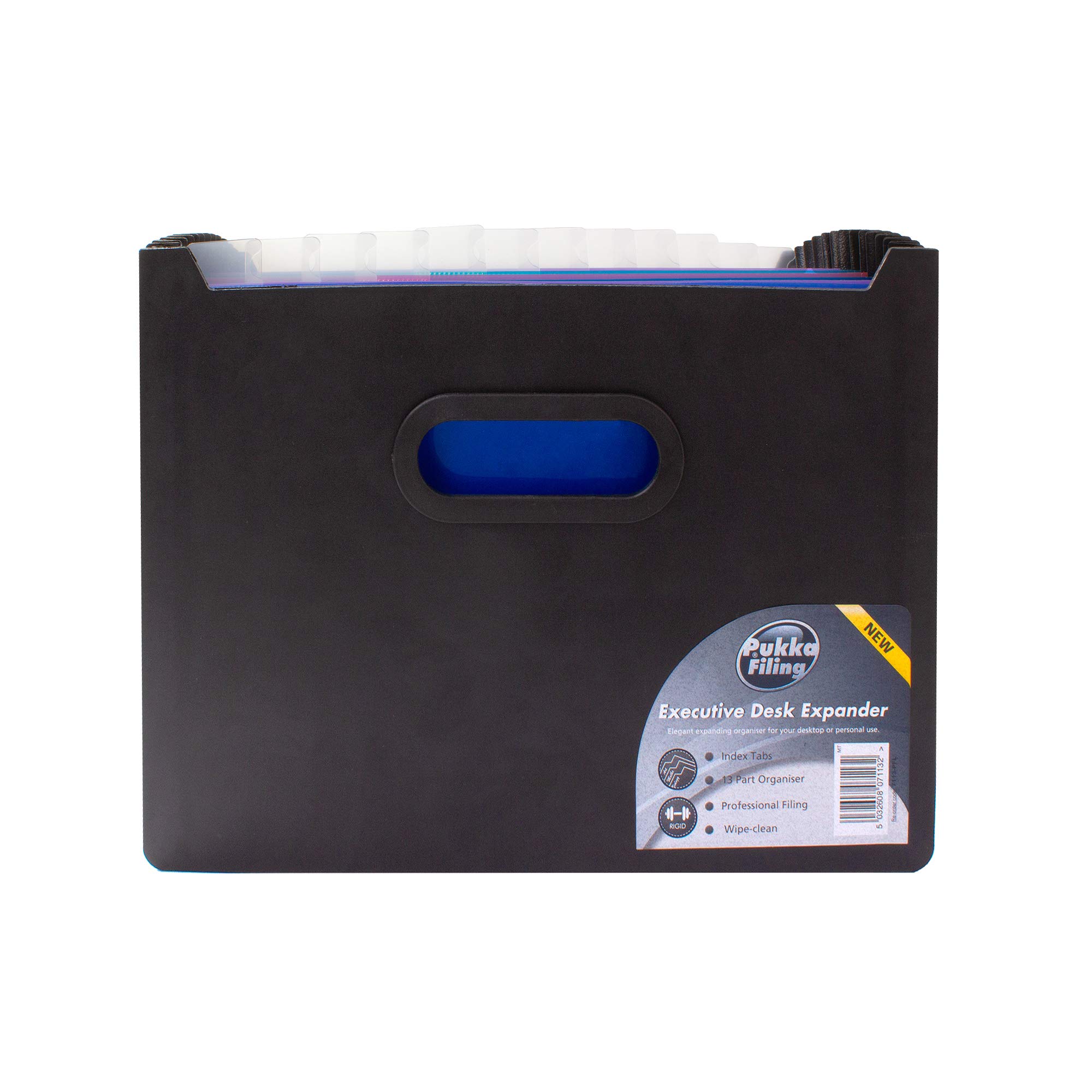 Pukka Pad, Concord Executive Desk Expander - Polypropylene Document Pocket Storage - 13 Part - Landscape